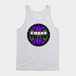 Chess Logo in Black, White and Purple Tank Top